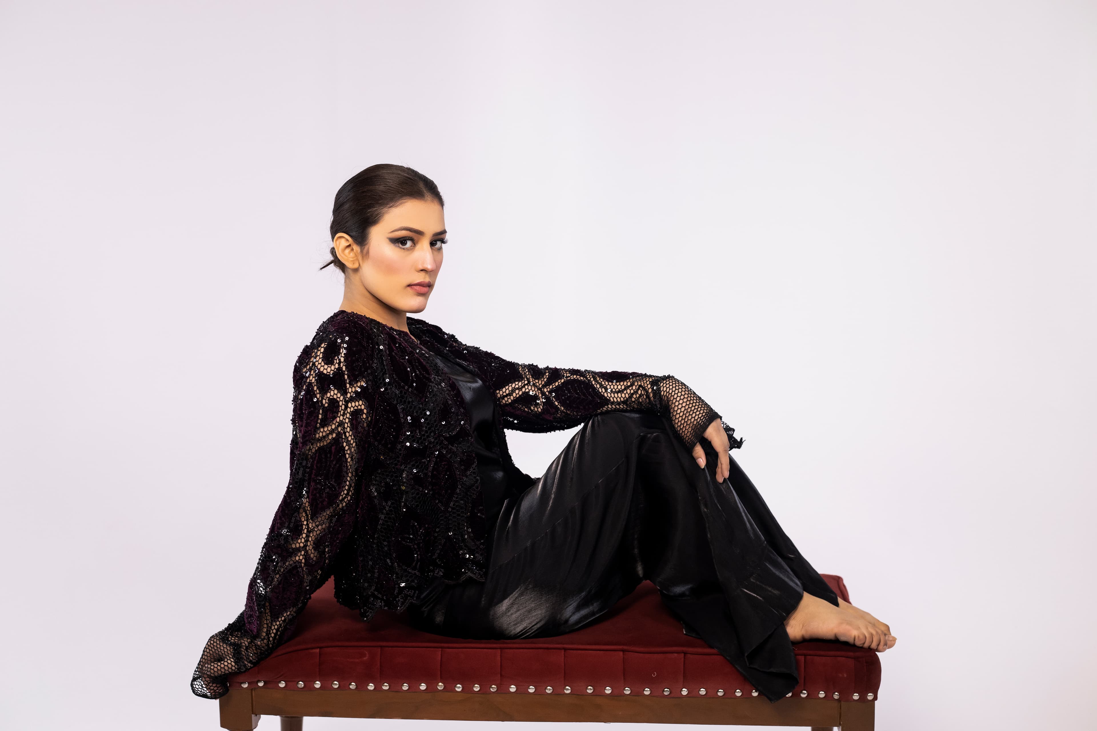 2 PIECE - EMBROIDERED CO-ORD SET - WHITE