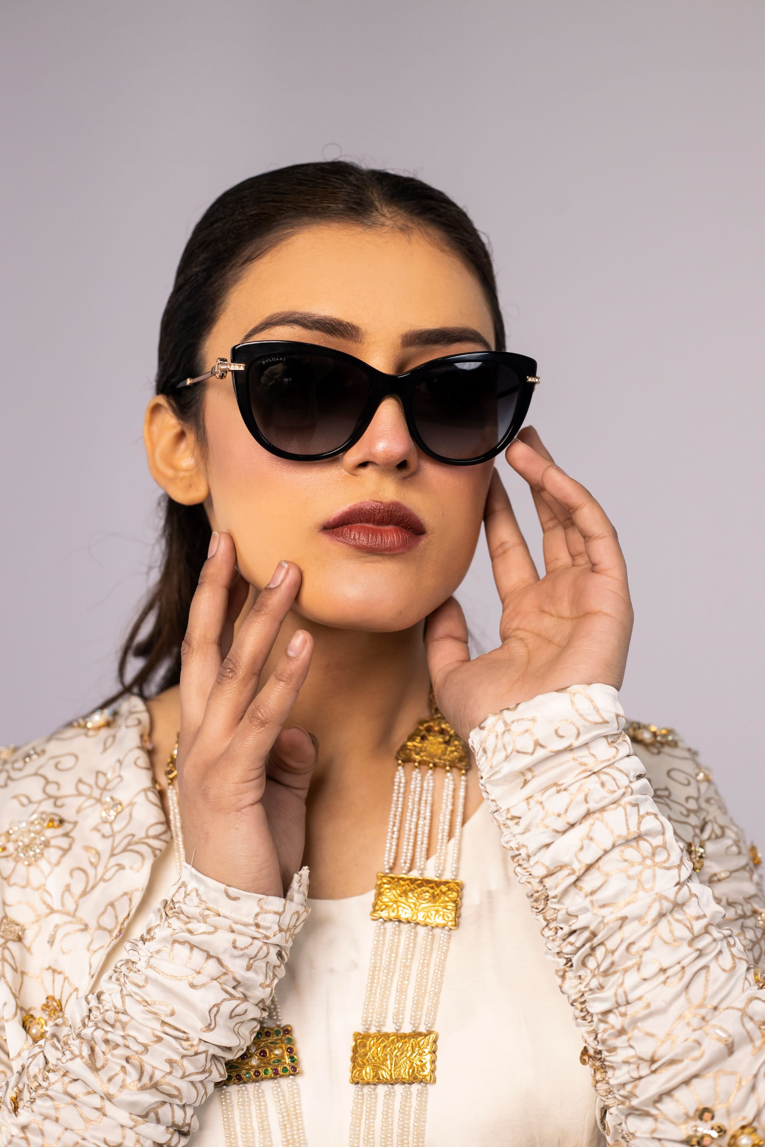 The Ivory Silk Bolero Jumpsuit Set